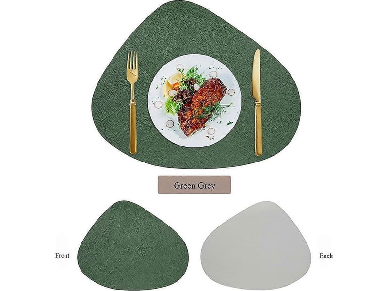  Sets de table en polyuréthane texturé double face en forme de goutte d'eau, imperméables et résistants à l'huile, lot de 4 pièces pour la table à manger, décoration intérieure marron  - Conforama B