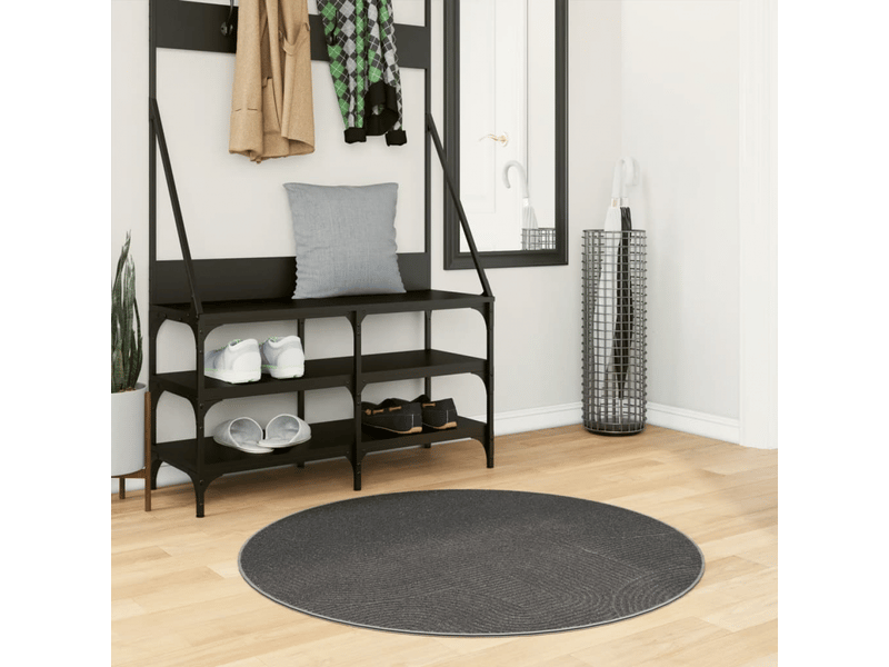  Tapis à poils ras look scandinave iza anthracite? 100 cm - comfortxl 375434 - Conforama B