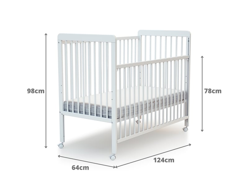 Webaby - lit bébé coulissant en bois essentiel 60 x 120 cm - Conforama E