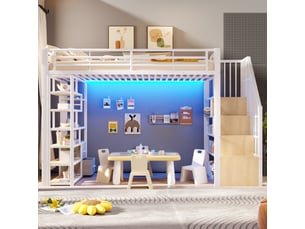 Lit mezzanine 90x200 cm <strong></strong> <strong>Fay Lum</strong> coloris blanc
