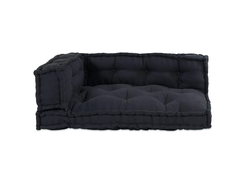 Coussin de canapé sur palette, coussin de chaise 3 pc tissu anthracite cf54207 - Conforama D