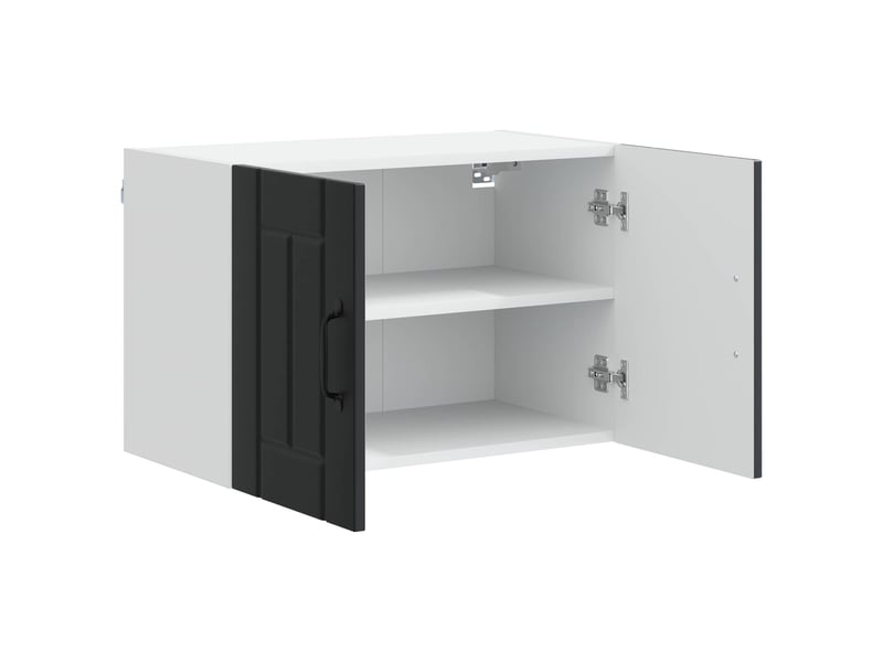  Meuble mural de cuisine, armoire de cuisine noir 60x31x40cm bois d'ingénierie shl7032  - Conforama E