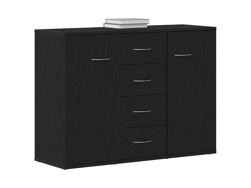  Buffet - bahut - meuble de rangement en chêne noir 88x30x64 cm bois d'ingénierie  - Conforama D