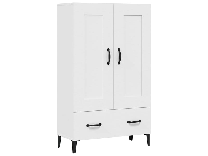  Buffet haut - bahut - meuble de rangement blanc 70x31x115 cm bois d'ingénierie  - Conforama A