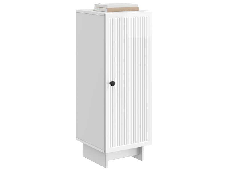  Buffet - bahut - meuble de rangement blanc brillant 33 x 34,5 x 90 cm bois d'ingénierie  - Conforama C