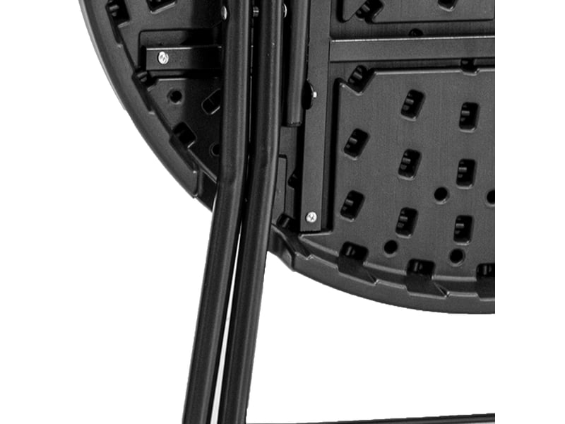  Table de jardin pliante ronde ø80 cm – gris foncé – 4 places, pliage rapide et rangement compact  - Conforama D
