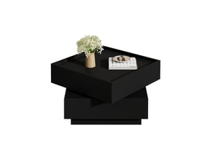 Table basse carré(e) coloris noir - 60 cmx60 cm