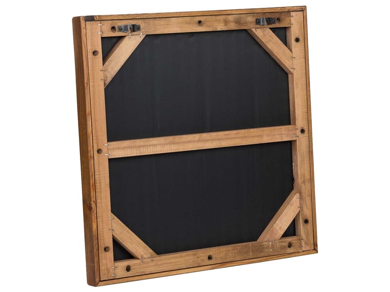 Tableau artisanal en bois recyclé relief beige et marron 52x4x52 cm h - Conforama D