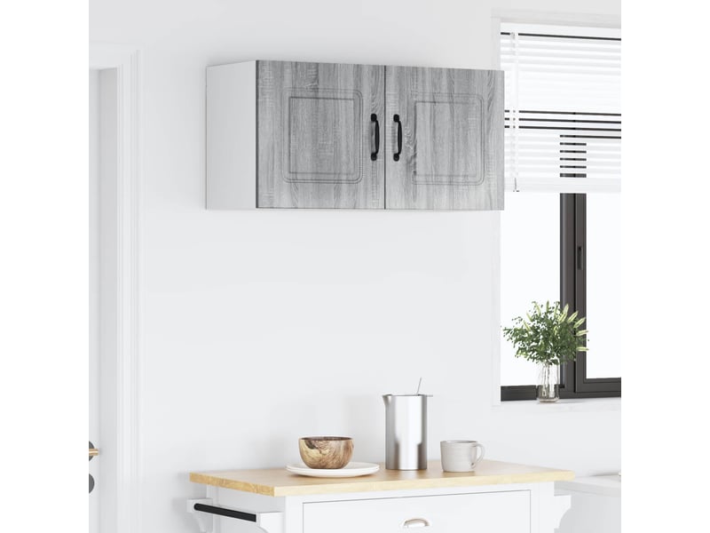  Meuble mural de cuisine | armoire de cuisine gris sonoma 80x31x40cm shl8184  - Conforama D