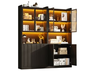Buffet 8 porte(s)   <strong></strong> <strong></strong> - 160 cm coloris noir 
