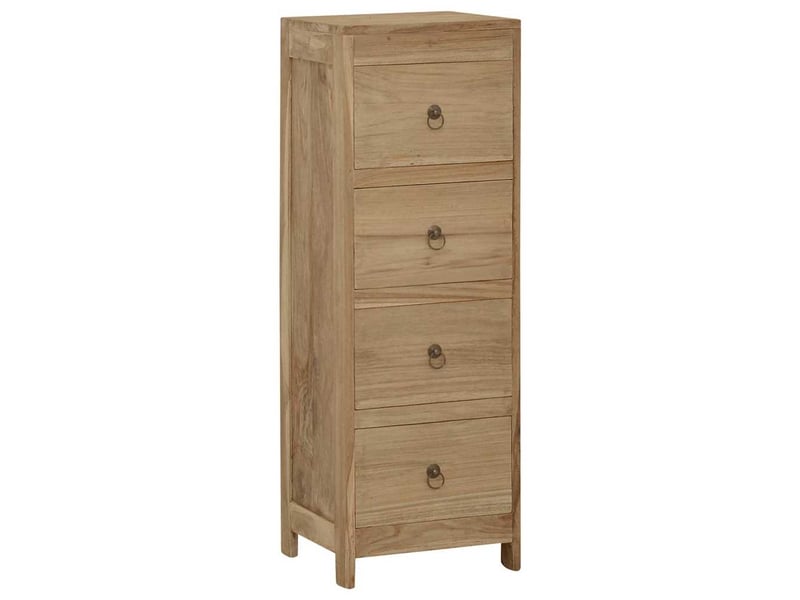  Commode chambre adulte, armoire à tiroirs 30x30x90 cm bois massif de teck  - Conforama B
