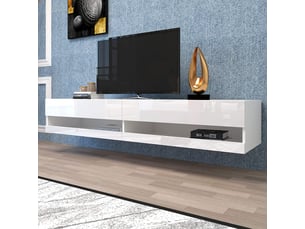 Meuble tv coloris blanc 140 cm <strong></strong> <strong></strong>
