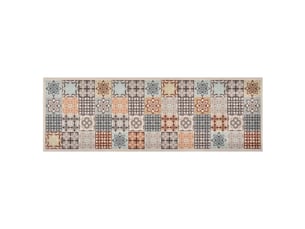 Tapis rectangulaire lavable antidérapant cuisine salle à manger 150 x 45 cm en polyamide multicolore 02_0046543