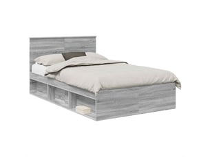 Lit 2 places 135x190 cm coloris gris