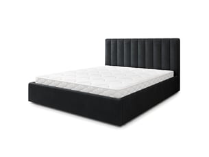 Lit coffre 140x200 cm MASSENO   coloris noir