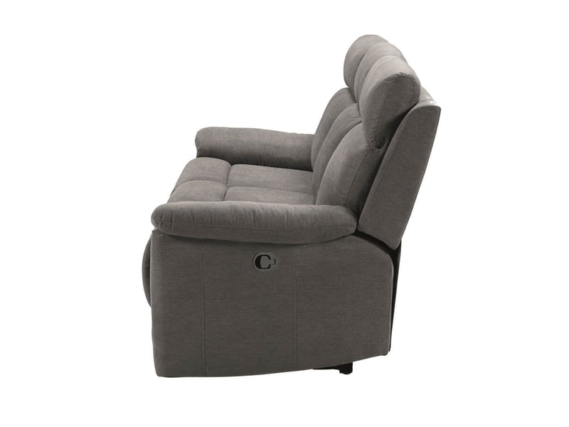  Canapé 3 places relax manuel tissu waterproof gris - briana BRIANA - Conforama D