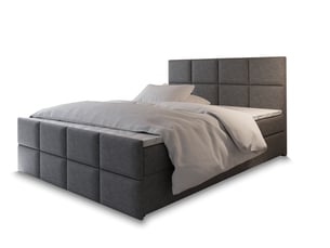 Lit avec rangement 140x200 cm <strong>MASSENO</strong>  <strong></strong> coloris gris