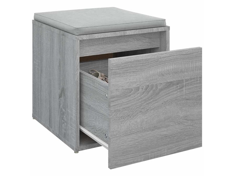  Boîte de rangement bureau sonoma gris 40,5x40x40 cm bois d'ingénierie  - Conforama E
