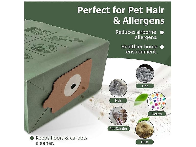  10 pack - high filtration dust bags for numatic henry &amp; hetty vacuum cleaners for pet hair &amp; everyday cleaning  - Conforama C