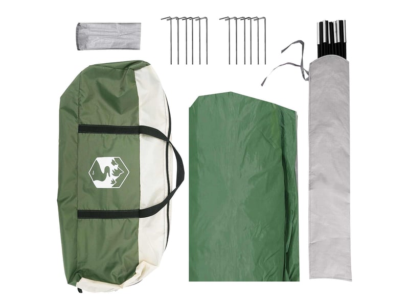 Tente de fête, tente de camping vert 600x600x400 cm polyester et acier - Conforama E