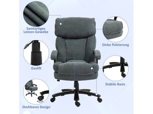Fauteuil de bureau <strong>COVREO </strong> <strong></strong> avec assise réglable en hauteur