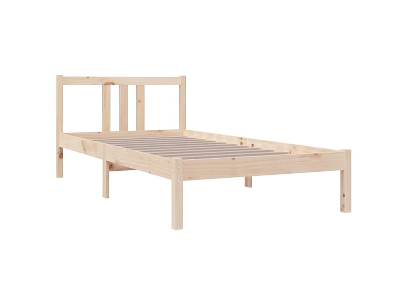  Lit simple- lit adulte -  cadre de lit sans matelas bois massif 90x190 cm  - Conforama B