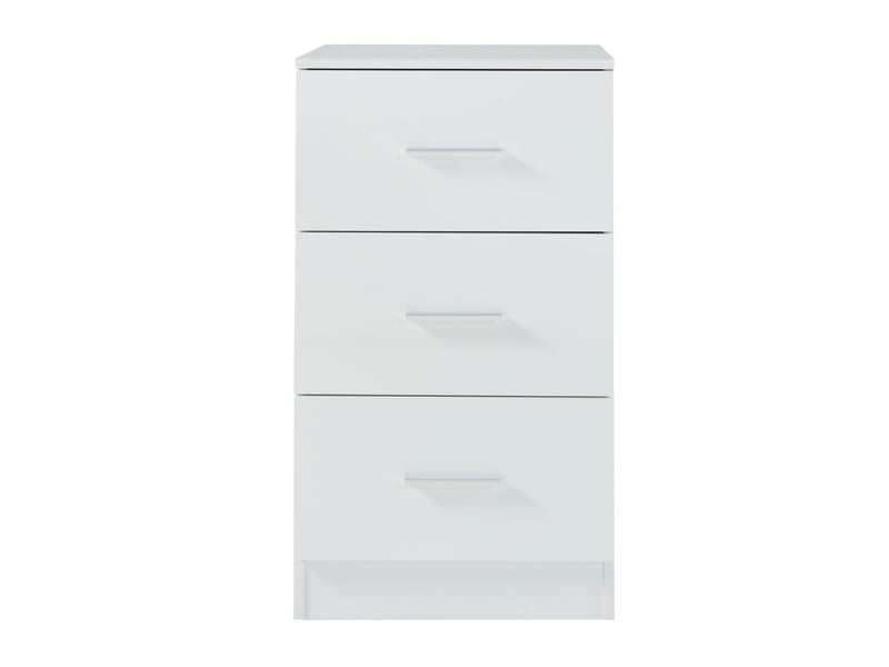 Set de 2 tables de chevet avec 3 tiroirs 66 x 37 x 35 cm panneau de particules blanc 03_0010606  - Conforama E