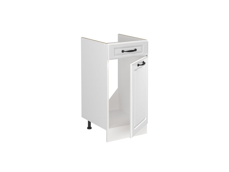 Vicco meuble bas sous-évier, blanc campagneblanc, 40cm plan de travail anthracite - Conforama C