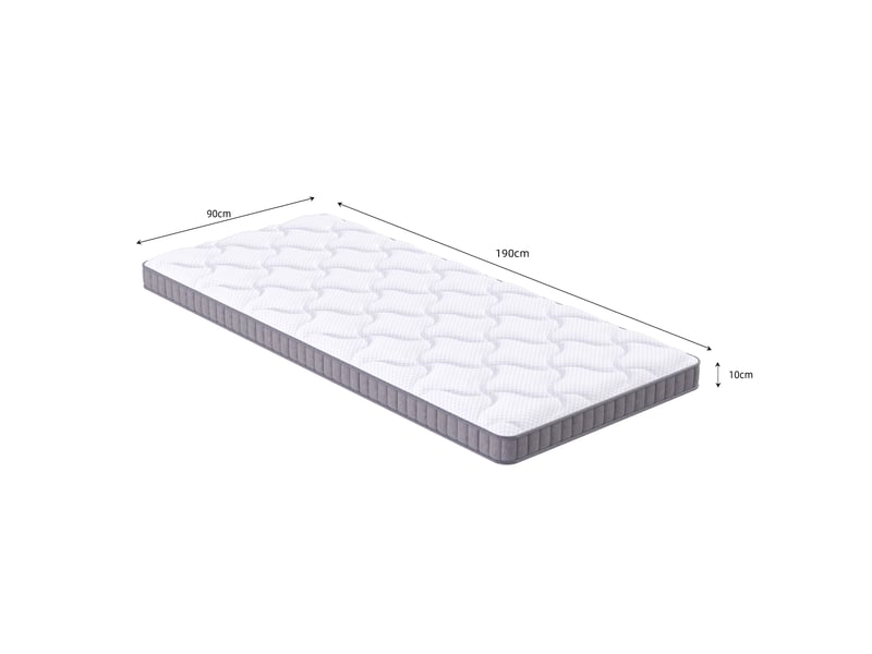  Matelas à ressorts ensachés 90 x 200 x 10 cm h3 - 7 zones, pour canapé-lit et lit pliant, certifié oeko-tex  - Conforama C