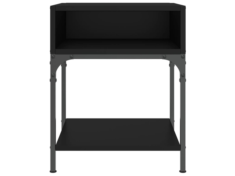  Lot de 2 tables de chevet - cabinet de chevet - table de nuit noir 40x41x50 cm bois d’ingénierie  - Conforama D