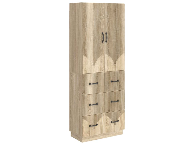 Ensemble de meubles 2 pcs, rangement de salon 66 x 34,5 x 87 cm bois d'ingénierie shl2354 - Conforama A