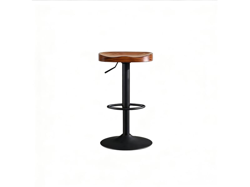  Tabouret de bar pivotant réglable en hauteur marron rustique  - Conforama A