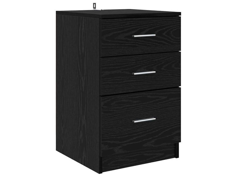  Table de chevet chêne noir 40 x 40 x 63 cm bois d'ingénierie  - Conforama A