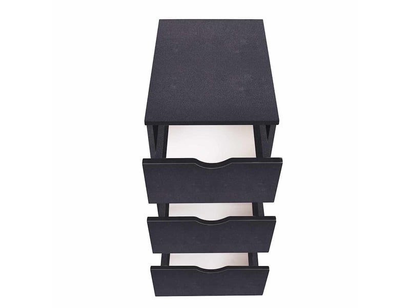  Meuble à tiroirs, meuble de rangement salon 33x45x60 cm noir  - Conforama C