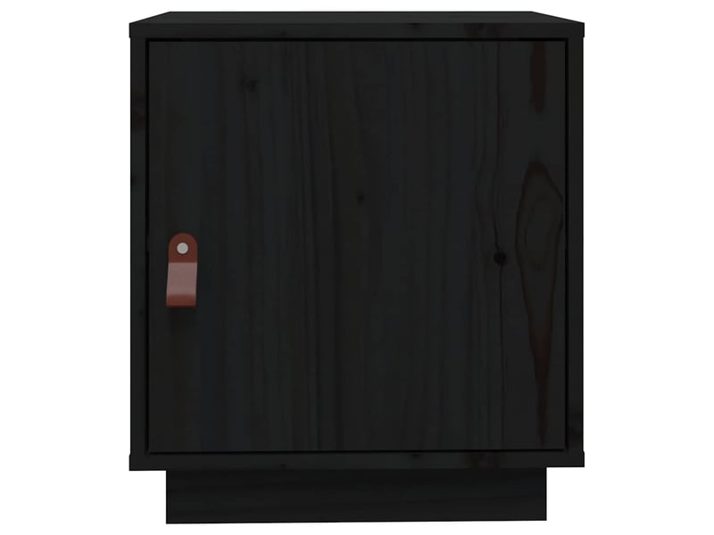  Lot de 2 tables de chevet - cabinet de chevet - table de nuit noir 40x34x45 cm bois de pin massif  - Conforama E