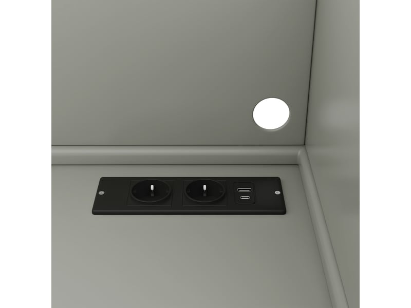 Buffet haut de salle à manger 135x40x185cm avec rangements multiniveaux, prise électrique, ports usb-ausb-c et bande led multicolore, vert evarich - Conforama D