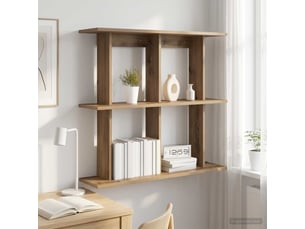 Étagère flottante, étagère suspendue montage mural chêne artisanal 100 x 20 x 75 cm cf42469