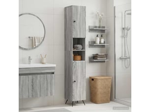 Colonne de salle de bain avec étagère ouverte breda sonoma gris