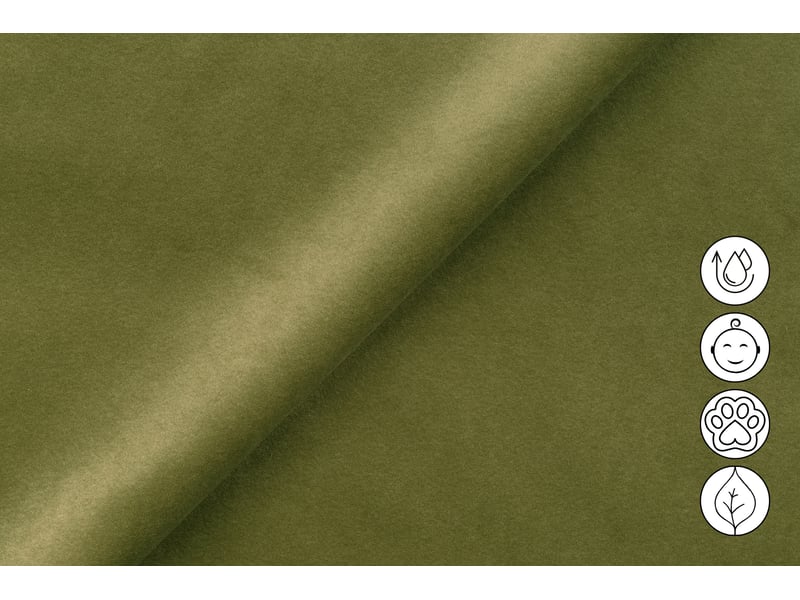 Canapé 2 places roden, 2x relax, tissu velours olive RODEN - Conforama E