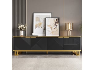 Meuble tv coloris noir 160 cm OXEZA
