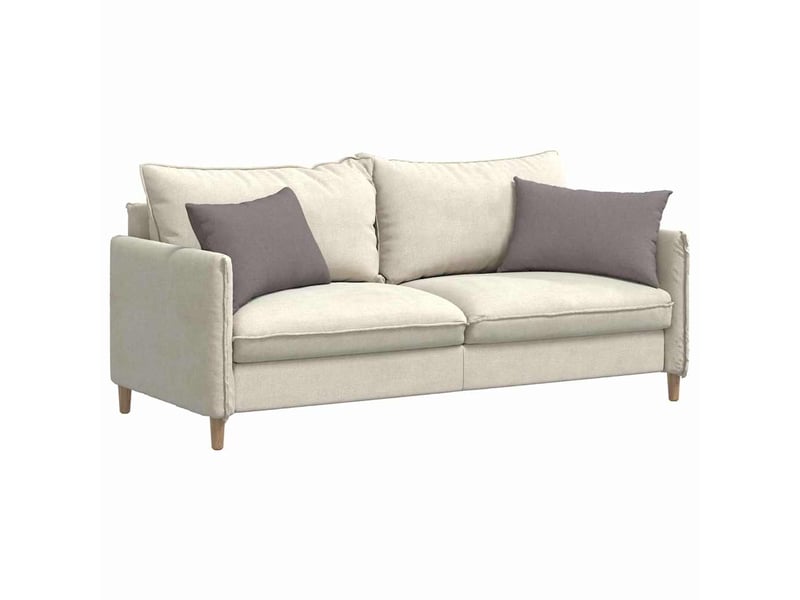  Lot de 2 coussins de canapé, coussins décoratifs tissu taupe 60 x 40 cm cf58962  - Conforama C