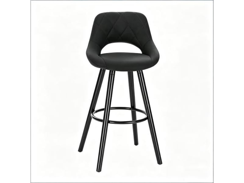 Chaise de bar chic avec dossier – chaise de cuisine multifonction pour cuisines, bars et bijouteries (1 chaise incluse) - Conforama A