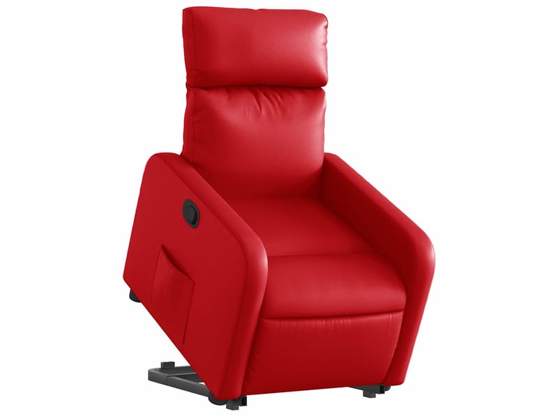  Fauteuil inclinable, fauteuil relax salon rouge similicuir shl56820  - Conforama C