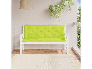 Lot de 2 coussins de banc de jardin, coussins d'assise vert vif tissu oxford cf58708