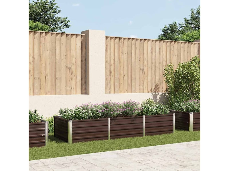  Jardinière - lit surélevé de jardin marron 240x80x45 cm acier galvanisé  - Conforama B