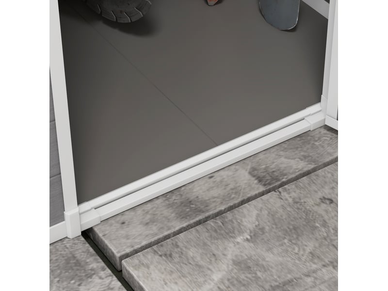  Abri de jardin 122 x 149 x 192177 cm – gris – porte verrouillable, fenêtre et toit monopente avec ventilation  - Conforama E