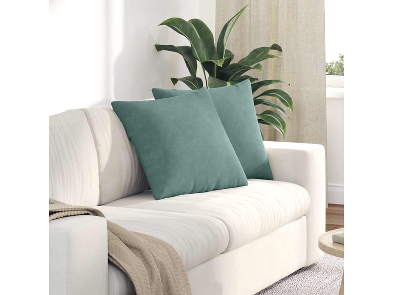 Lot de 2 coussins de canapé, coussins décoratifs vert mer 50 x 50 cm cf59214 - Conforama B
