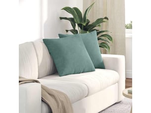 Lot de 2 coussins de canapé, coussins décoratifs vert mer 50 x 50 cm cf59214