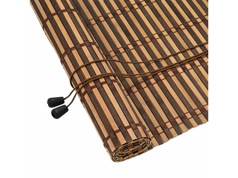 Store enrouleur - rideau enrouleur marron 80 x 160 cm bambou - Conforama A