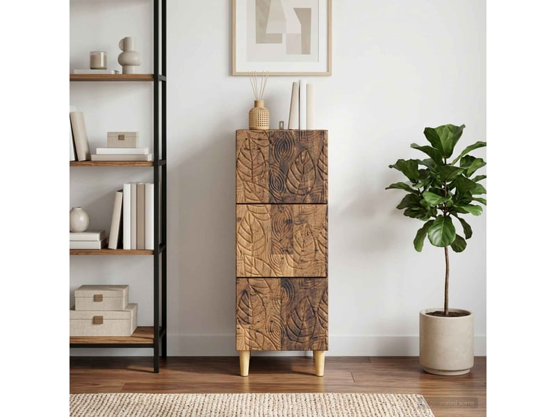  Armoire de rangement bureau, armoire à tiroirs bois ancien 33 x 34,5 x 90 cm shl7576  - Conforama C
